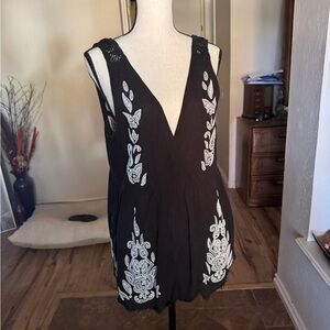 Free People Black Knit Romper